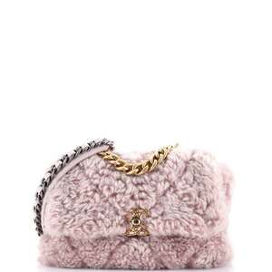 Chanel 19 Flap Bag Shearling Medium #254500C26B